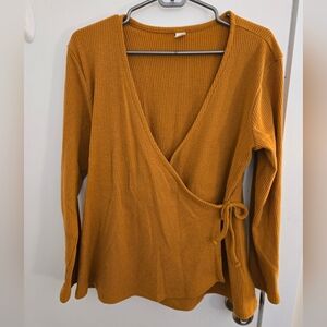 Old Navy Orange Ribbed Knit Sweater